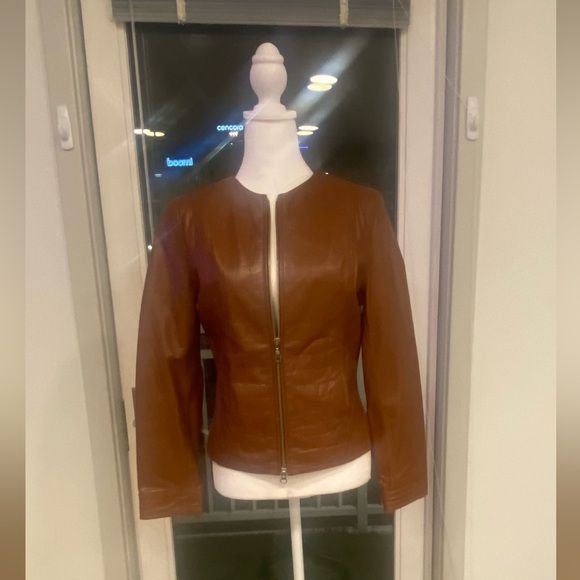 Vintage Camel Leather Jacket - Picture 4 of 9